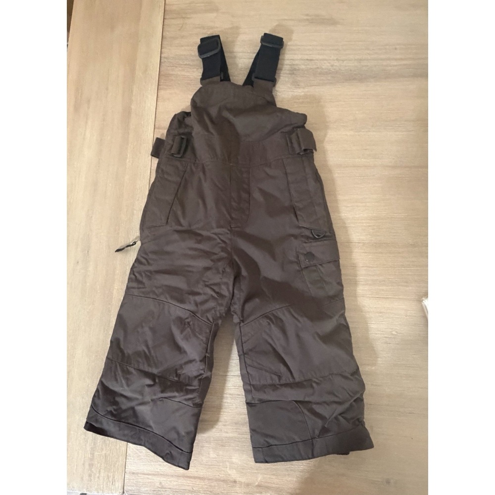 Columbia Omni Tech Overall Bibs Kids 3T Snow Pants Ski Insulated Adju Brown